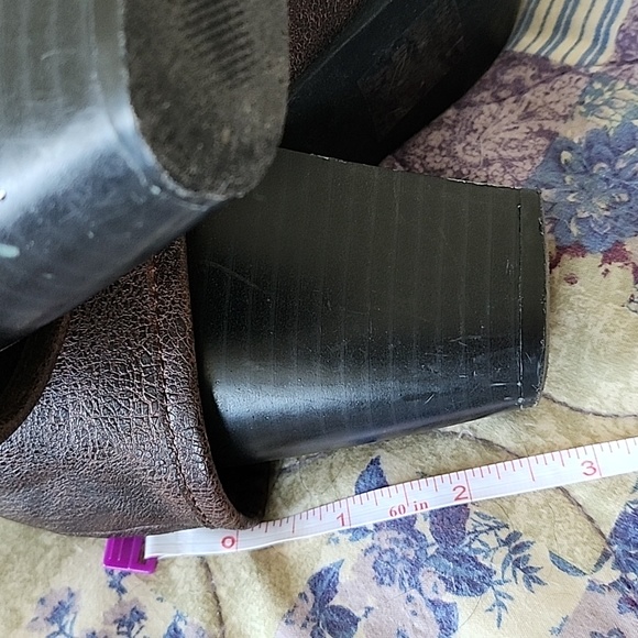 Vegan leather tall riding moto boots. Size 8 - Picture 7 of 8